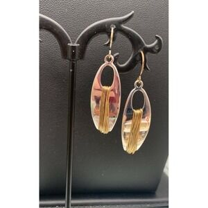RLM Robert Lee Morris SoHo Two-Tone Wire Wrapped Pierced Earrings